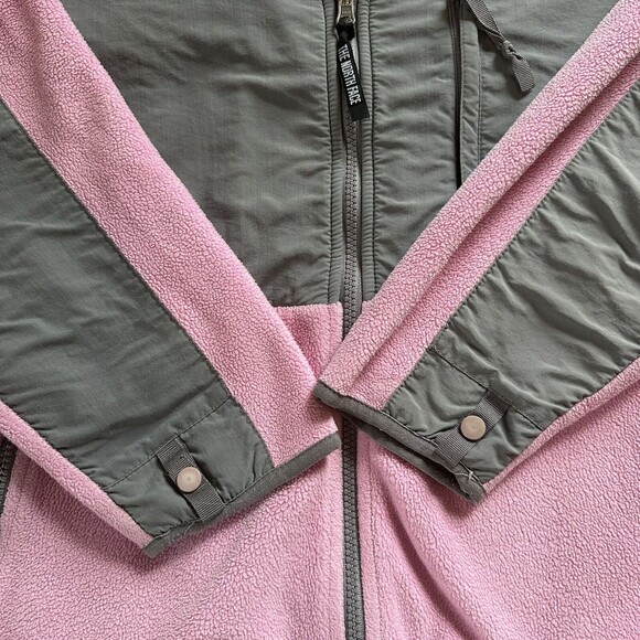 Small The North Face Pink Gray Fleece Coat Jacket - Picture 6 of 9